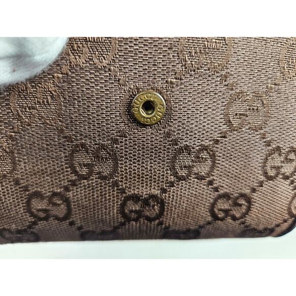 Authentic GUCCI women's brown guccisima canvas wallet - Picture 9 of 16